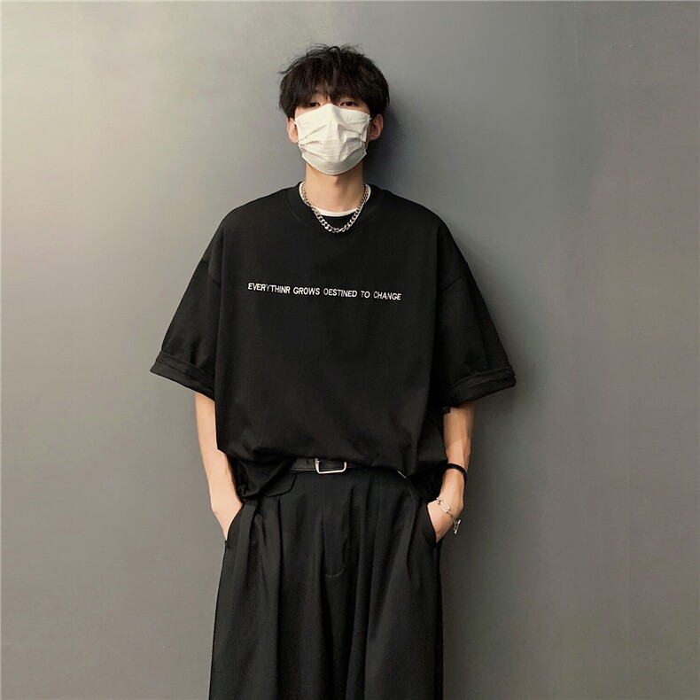 403-TX03-P40控58现货280克重磅纯棉潮牌刺绣宽松短袖t恤，男装T恤，星座403（原603-1）