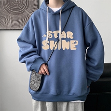 纯棉连帽卫衣男大码运动帽衫宽松薄WY2337-P35-加绒款-P40，男装卫衣，电商A040