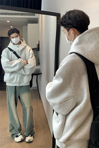 现货 1加厚cleanfit 美式休闲重磅480G短款开衫卫衣TTTB05-P98图片