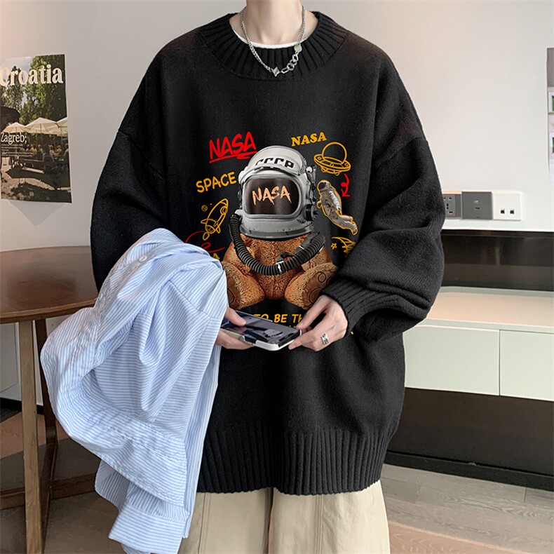 半高领毛衣男士大码针织衫男毛线衣男 M18281-P45 加绒款-P65图片