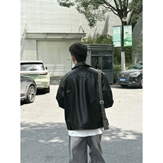 痞帅皮衣宽松百搭夹克JK0157-P70，男装夹克，星座313A(原308A-2)