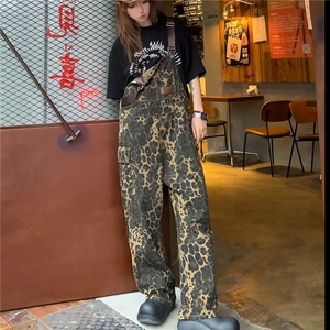美式潮牌工装背带裤男秋夏牛仔背带裤女款宽松连体裤K5321-P67图片