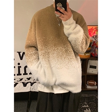 冬季毛衣D5588-TP5078韩系设计感高街渐变仿貂毛针织毛衣男，男装针织衫/毛衣，电商A102