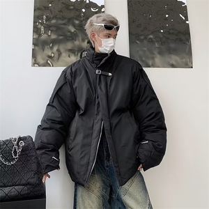 保暖小众设计立领棉衣男金属加厚棉袄痞帅潮外套冬季HY113-P91图片