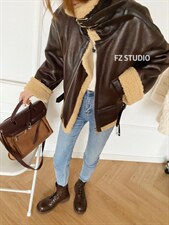 【现货】机车羊羔毛外套，其它，F/TU