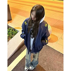 慵懒美式高街刺绣飞行员夹克棒球服女潮流无品牌新款文艺J972，男装夹克，星座1116A（原606A-3）
