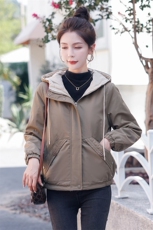 冬季棉服短外套女2025新款学生连帽小个子加绒加厚保暖派克服棉衣，女装棉衣/棉服，以桐