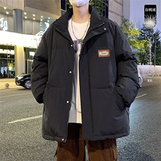 港风冬季防水立领白鸭绒羽绒服男潮宽松印花YR6181P195控258，男装羽绒服，电商A268A