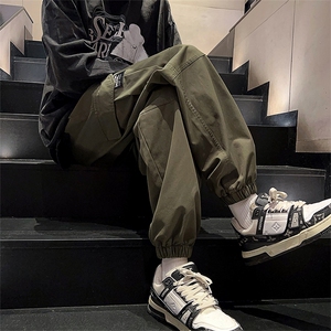 24春款港风工装休闲裤束脚裤男KP213 P55图片