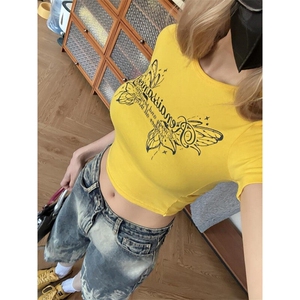 DKZ77HH-P50 美式复古闪电纹七分牛仔阔腿裤男美式复古短裤图片