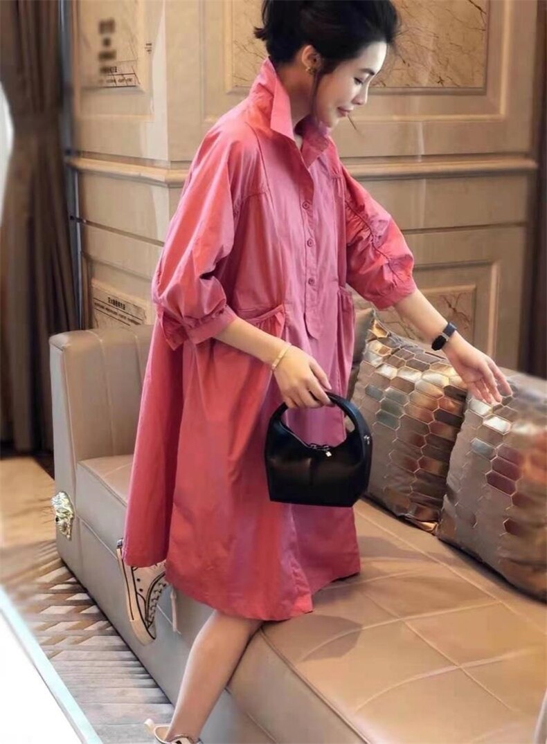新款欧范洋气大口袋设计百搭连衣裙,女装连衣裙,L·H·X