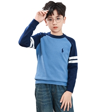 儿童毛衣男童秋冬款中大童针织衫男孩洋气加厚纯棉打底衫上衣，童装儿童针织衫，暖姿羊绒童装店