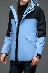 秋冬连帽男宽松加绒可脱卸内胆冲锋衣外套户外运动服BSN3088-P155图片