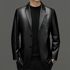 DLSN8026秋冬新款海宁男士山羊皮皮衣皮西服休闲男装外套百搭，男装西服，电商B360