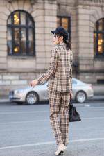 2021时尚格子春装新款套装，女装职业装，春语雨桐