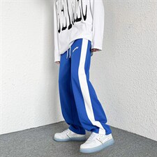 2022春装新款克莱因蓝男女情侣休闲卫裤直筒裤B221-LK22004-P50，男装休闲裤，电商B221