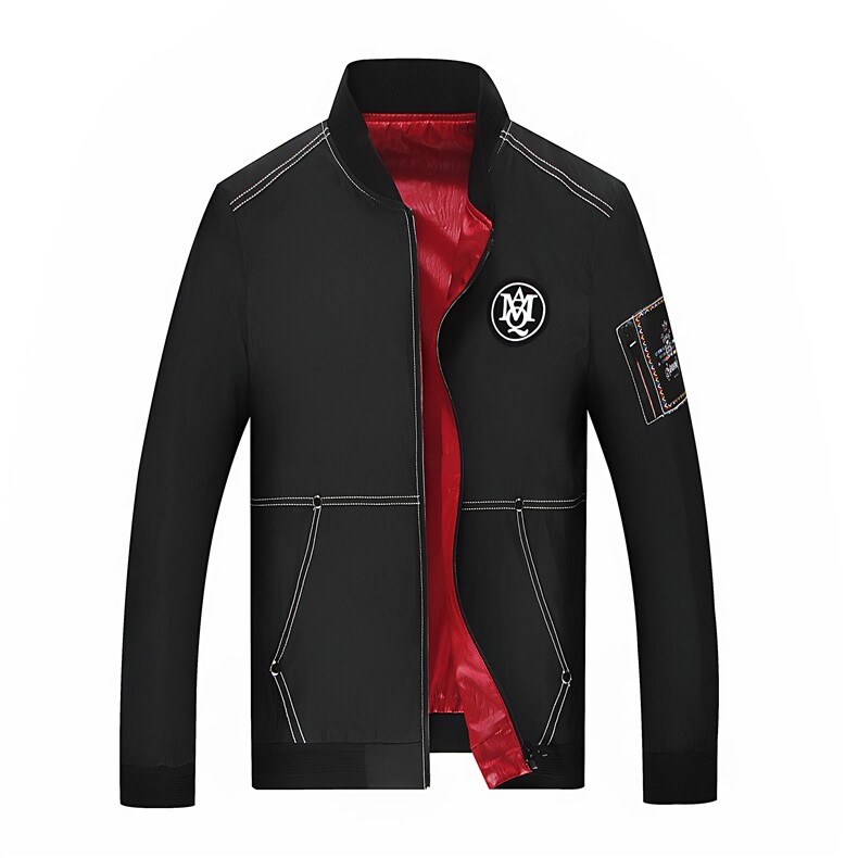 2021春秋装男士夹克衫加肥大码两面穿商务夹克外套 L-8XL 18006P115图片