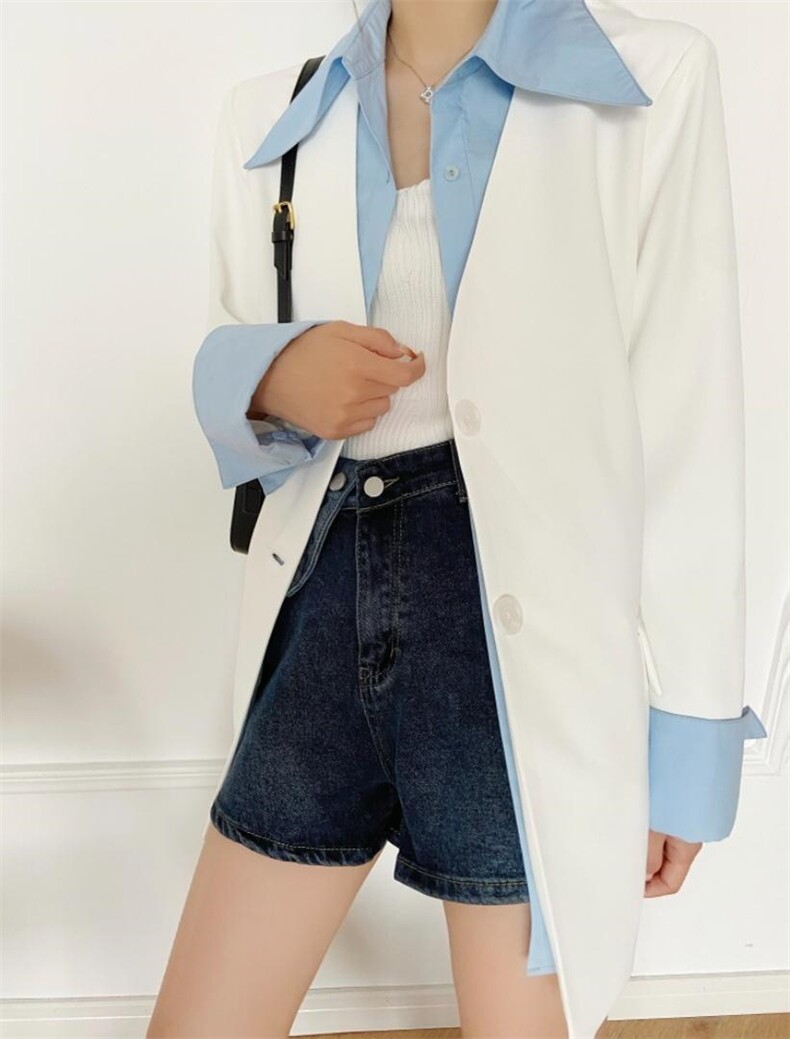 【现货】秋季新品，假两件西装，女装西装，F/TU