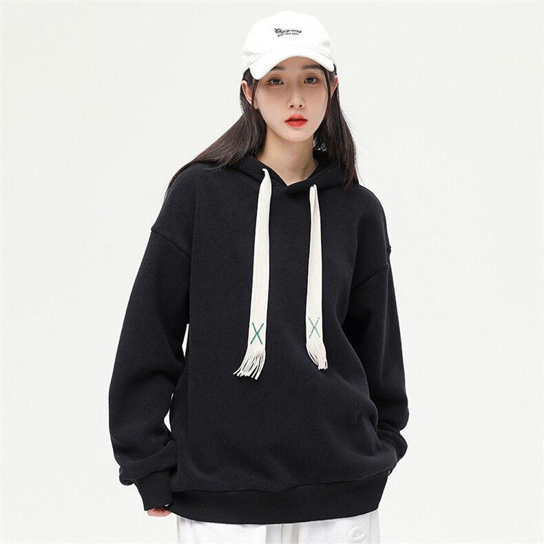 奥粒绒外套基础纯色休闲百搭连帽抽绳卫衣男女同款EY-3663-P85,女装短外套,电商B306