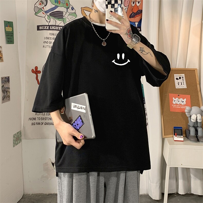 Q11204-P30春夏季七分袖t恤男大码五分袖男短袖中袖,男装T恤,电商A040