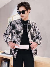 男士秋装新款个性痞帅夹克男潮流时尚外套301A-1/J03/P75，男装夹克，星座301A-1