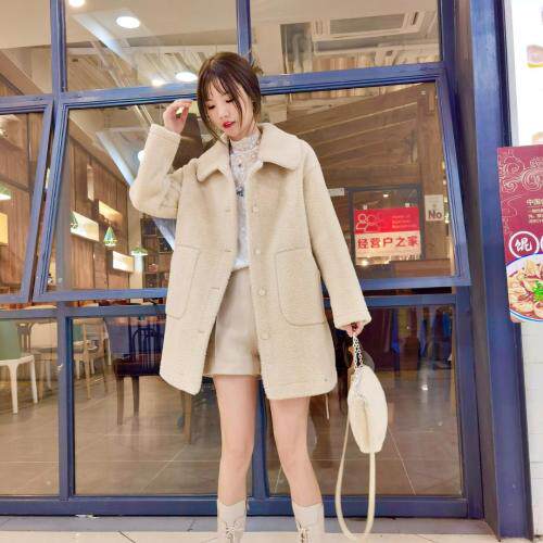 现货冬装黄金貂，毛呢大衣，女装，一浅浅+