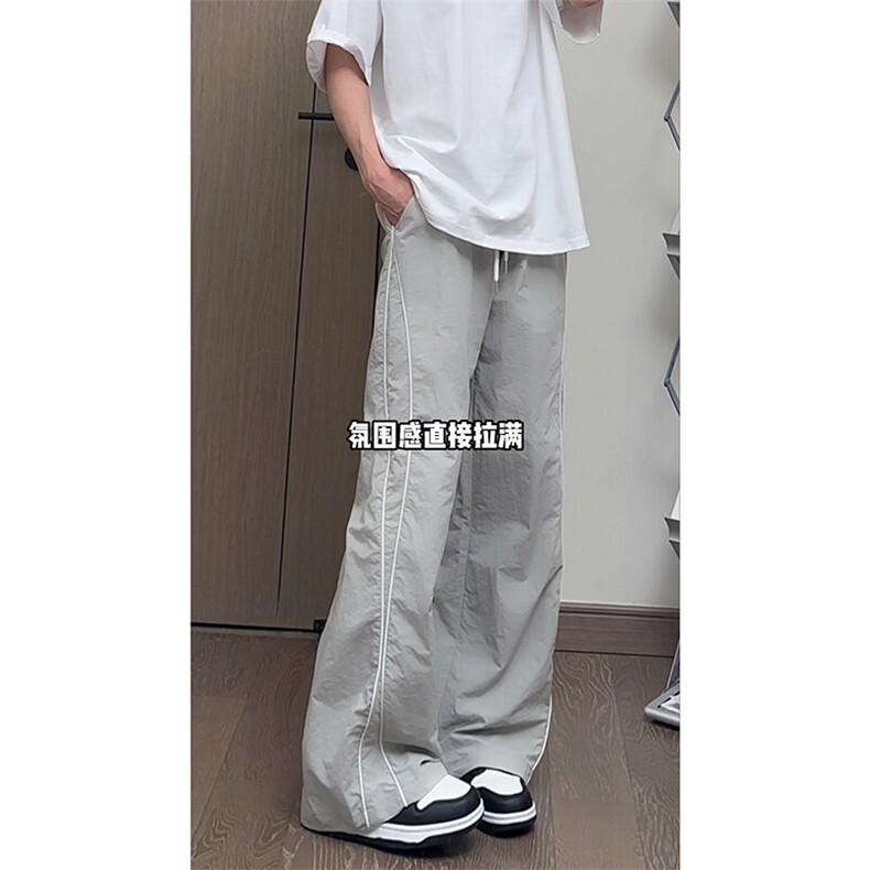 慵懒风韩版高街伞兵裤宽松简约日系文艺复古时尚长裤K702TP45,男装休闲裤,电商A102B