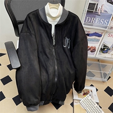 中性风两面穿棉衣男麂皮绒羊羔毛夹克棉服男外套8702P110控148，男装棉衣，星座226-1