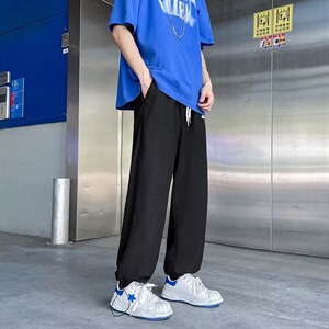 218-1-P35-KD179新款时尚休闲裤脚松紧裤