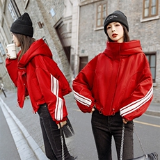 设计感时尚三条杠羽绒服女2023冬季新款洋气小个子休闲保暖厚外套，女装羽绒服，艾仟回(原伊仟回)