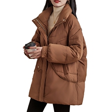 现货主推2023冬新款加厚中长款保暖休闲羽绒服90白鸭绒，女装羽绒服，余墨