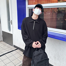 特P55无差价新款时尚潮流拉链领口长袖卫衣-HW3581港风，男装卫衣，电商A003