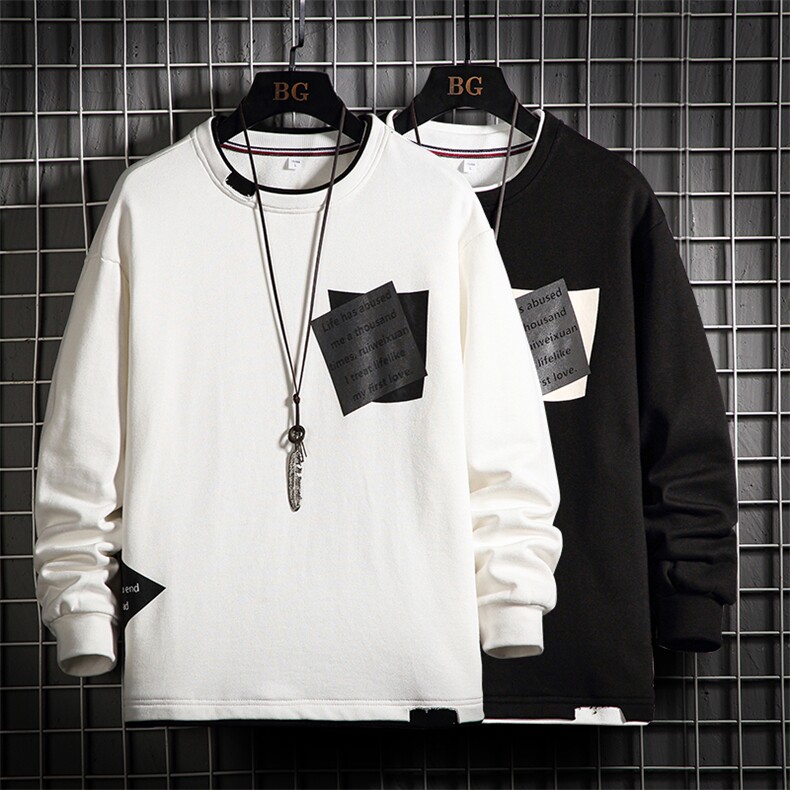 7XL-M长袖卫衣男2023秋季新款宽松休闲胖子上衣加肥加大码控价68，男装卫衣，钱塘717(原712)