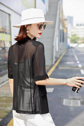 韩版网纱西装，女装西装，咔蒂妮