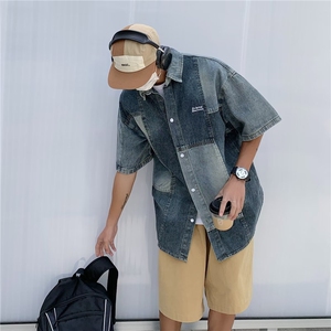 2025夏季新款男士宽松短袖衬衫潮流衬衣 C1011 P60图片