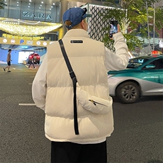 秋冬季港风灯芯绒棉衣马甲潮流宽松加厚保暖潮流棉服男BYM05P65，男装棉衣，电商A086