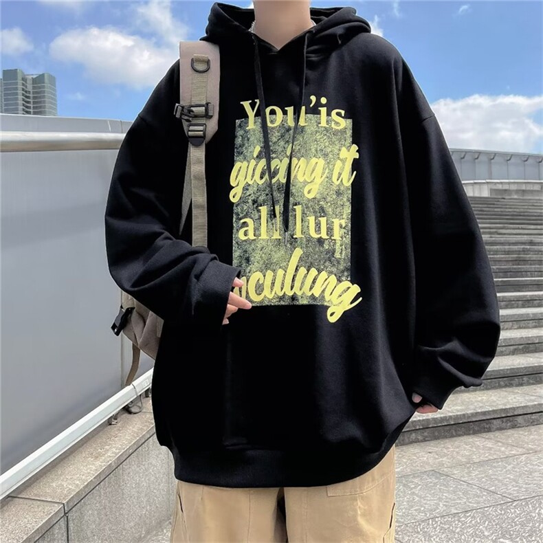 2023春秋hiphop嘻哈炸街套头衫卫衣情侣连帽印花上衣男W5977-P31,男装卫衣,星座512-2
