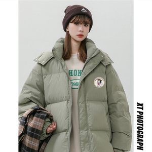 中性风23冬季潮流加厚情侣连帽白鸭绒羽绒服外套YR63607P225控298图片