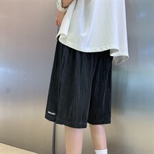 2025夏季新款直筒阔腿休闲裤男运动短裤D201-DM154-P35图片
