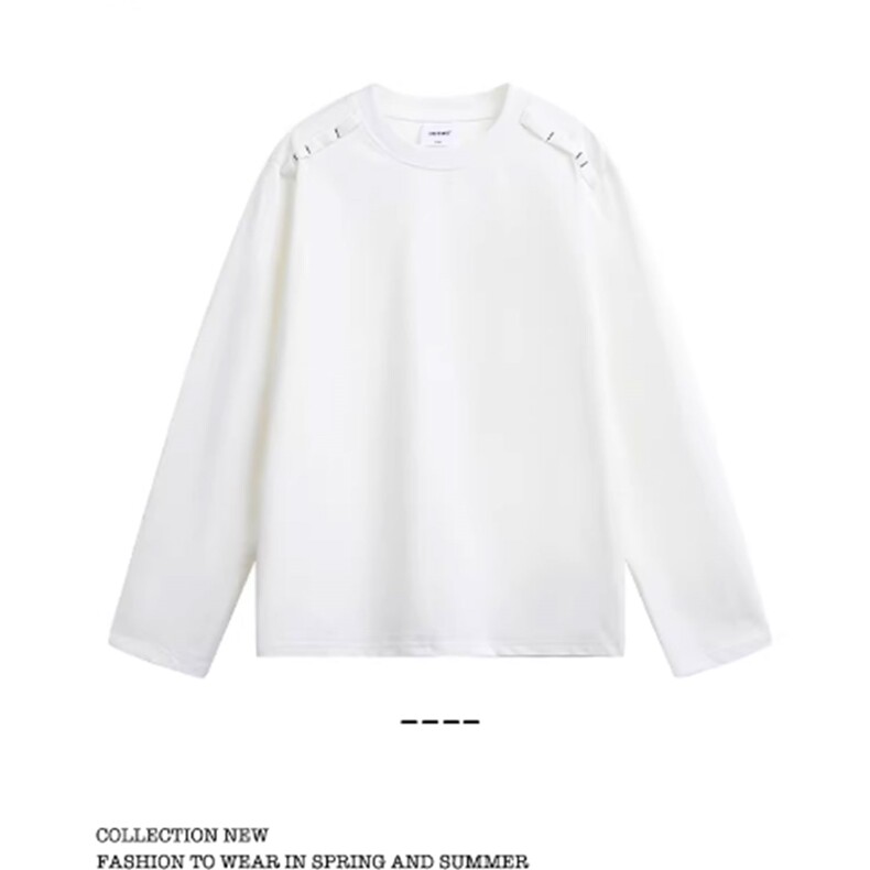 网图基础款通勤解构长袖T恤男春季宽松打底衫卫衣上衣D521特P25，男装T恤，电商A335-1（原A458）