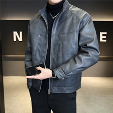 标50绒羽绒服男冬季2025新款皮衣外套7天后出货A313-8875-P205，男装皮衣，电商A313