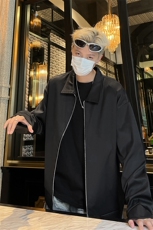 行政夹克年轻人男士春秋冬季新款帅气潮牌厅里厅气外套翻领拉链衫，男装T恤，电商B371