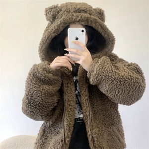 816B-WT053-P130 高品质羊羔毛外套图片