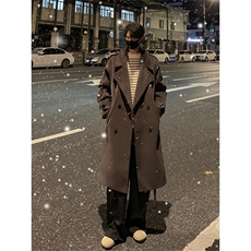 秋冬新款Q2590-TP135198韩系高级感毛呢大衣休闲宽松外套男，男装毛呢大衣，电商A102
