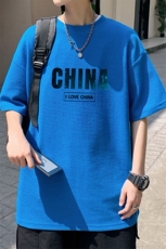 ！2024夏季新款男士华夫格短袖T恤清爽百搭半袖衫TXH227P25，男装T恤，电商B220