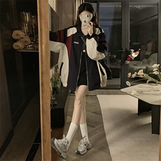 C968-P115美式复古运动夹克休闲外套男女春季2025新款撞色上衣，男装夹克，星座911-2(原星座613-2）