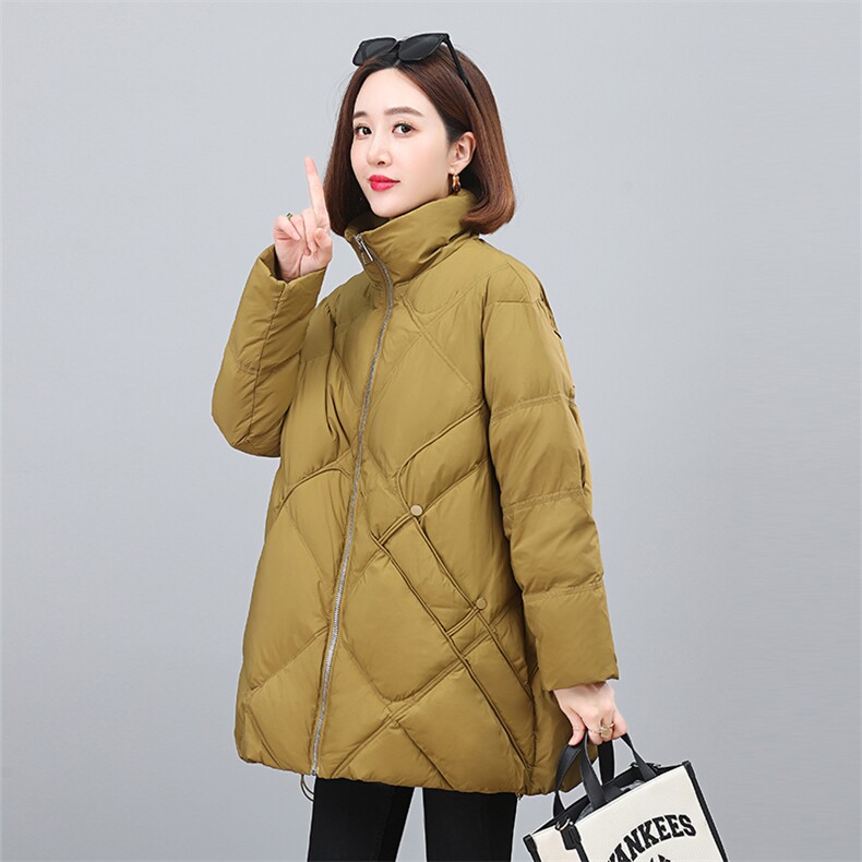 2023冬季新款时尚立领宽松羽绒服显瘦保暖外套,女装羽绒服,依恋蒂丝