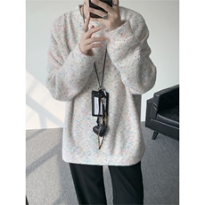 WY10156-特批40控78新款圆领简约套头宽松大码卫衣糯米衣服男，男装卫衣，电商A059
