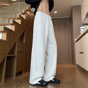 秋季男士休闲裤直筒卫裤宽松长裤运动裤褶皱大码A266-KZ456-P45图片