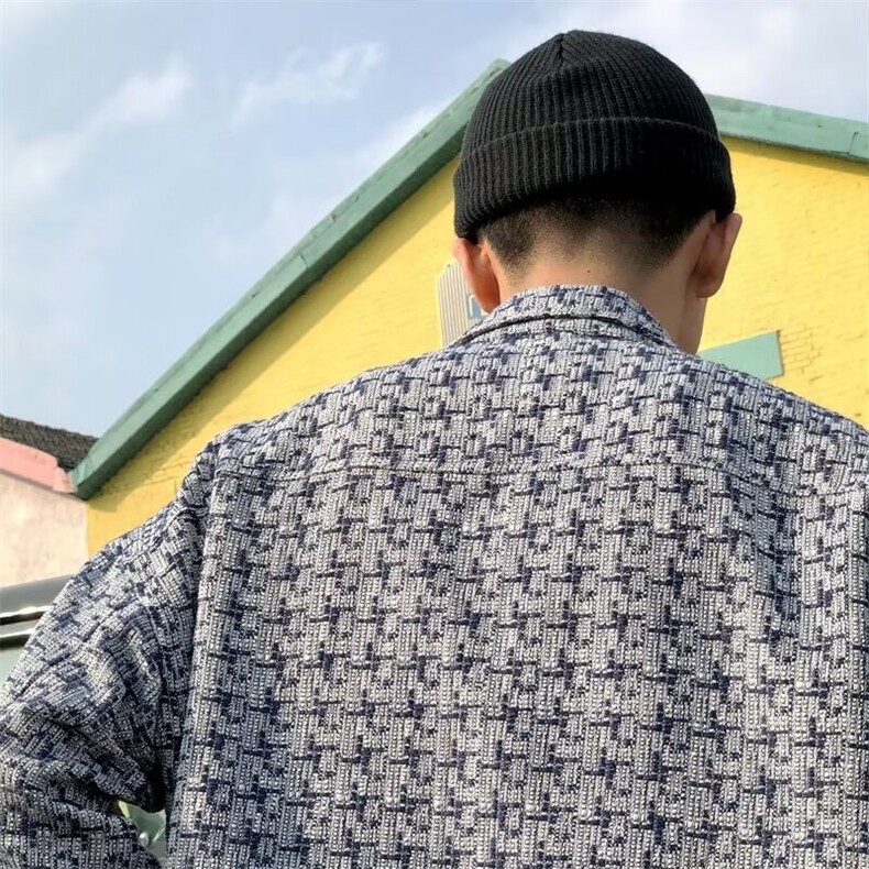 原宿风编织夹克男春秋新款潮牌痞帅上衣宽松外套JKA89-P64,男装夹克,星座208-5
